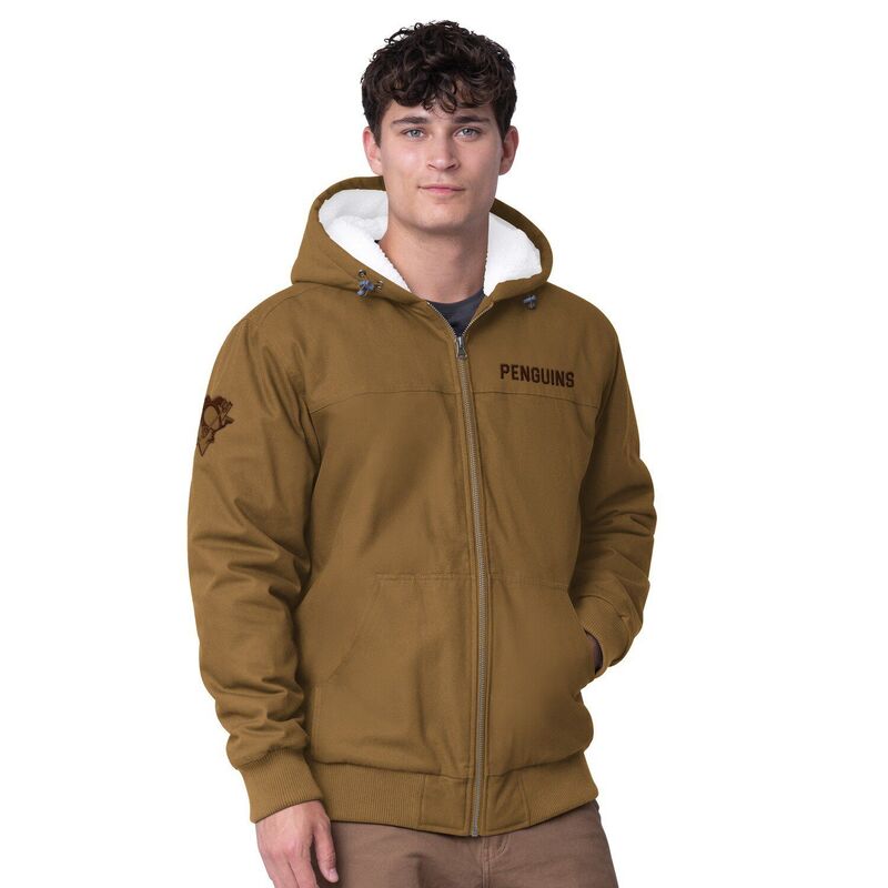 カール バンクス メンズ アウター ジャケット・ブルゾン パーカー Men G-III Sports by Carl Banks Tan Pittsburgh Penguins Build Up Full-Zip Hoodie Jacket Png Multi マルチカラー