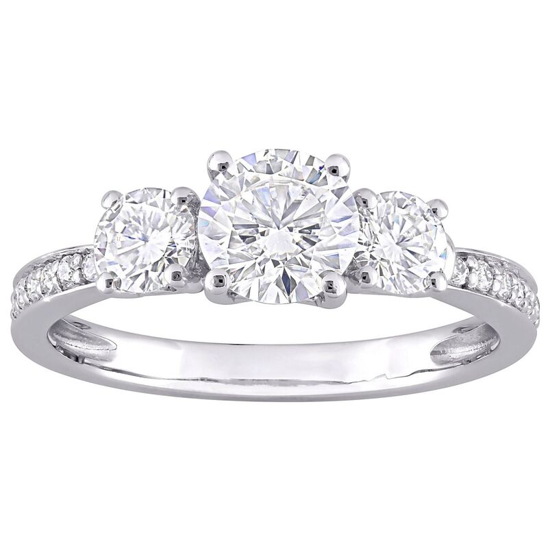 ステラ グレース レディース アクセサリー リング Stella Grace 10k White Gold 1/4 Carat.W. Lab-Created Moissanite 3-Stonengagement Ring 10k White Gold ホワイト