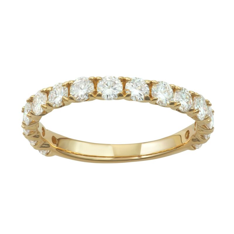 チャールズ アンド コルバード レディース アクセサリー リング Charles & Colvard 14k Gold 1/2 Carat.W. Lab-Created Moissanite Wedding Band Yellow イエロー