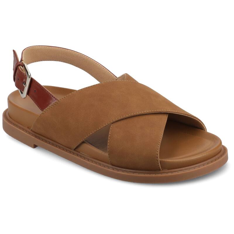 ジャーニー レディース シューズ サンダル Journee Marinna Women's Flat Sandals Tan タン