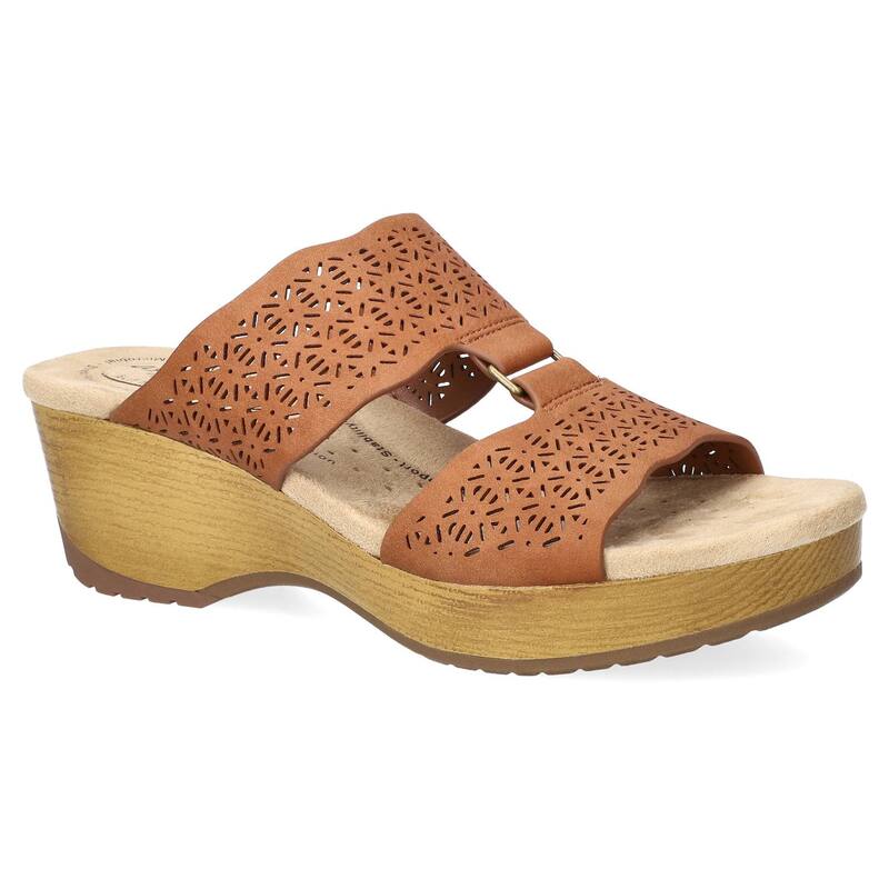 イージーストリート レディース シューズ サンダル Easy Street Rin Women'slip-Resistant Sandals Tan タン