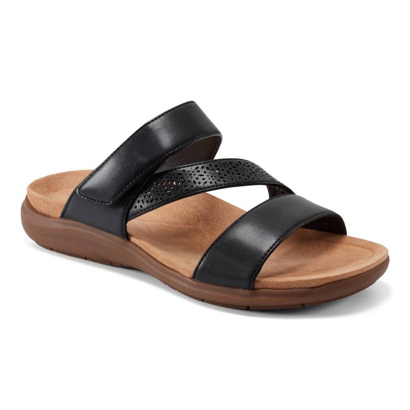 イージースピリット レディース シューズ サンダル Easy Spirit Women's West Adjustable Slide Sandals Black ブラック