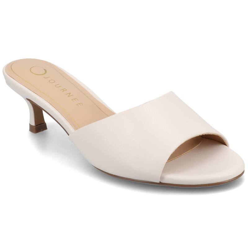ジャーニー レディース シューズ サンダル ヒール Journee Jeylah Single Band Kitten Heel Women's Dressandals Bone