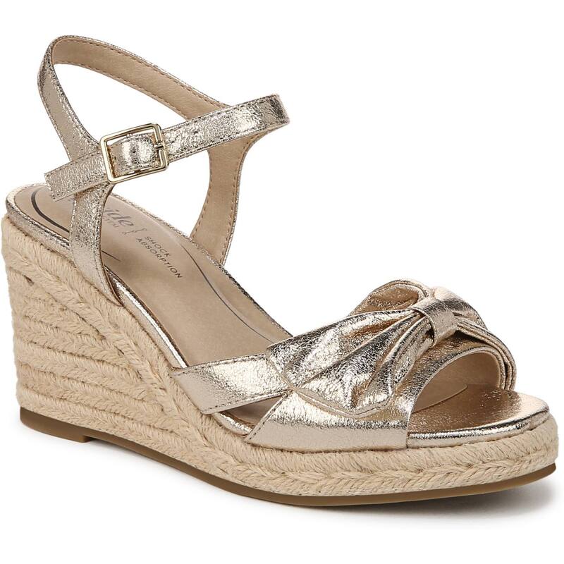 ライフストライド レディース シューズ サンダル LifeStride Tahlia Women's Espadrille Wedge Sandals Platino Gold ゴールド