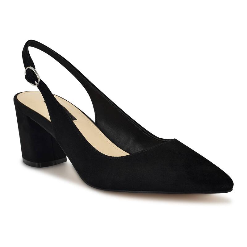 ナインウェスト レディース シューズ パンプス 踵 Nine West Women\u0027slingback Block Heel Dress Pumps Black Suede 黒いこと