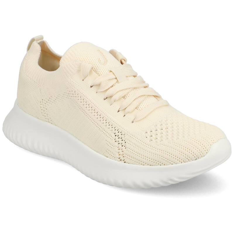周遊 レディース シューズ スニーカー スピード競技 Journee Brena Women\u0027s Casualace-Up Sneakers Cream 皮膚軟化剤