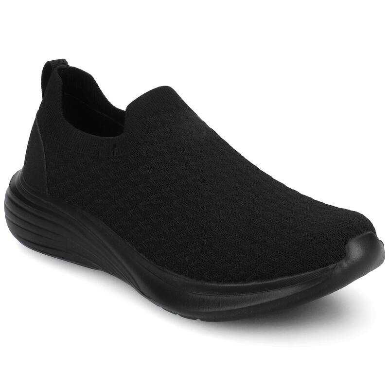 周遊 レディース シューズ スニーカー Journee Linnea Women\u0027s Casual Slip-On Sneakers Black 黒いこと