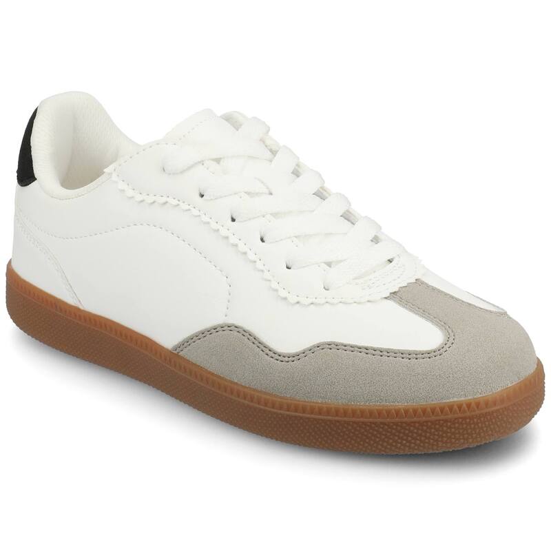 ジャーニー レディース シューズ スニーカー レース Journee Lummie Women's Casualace-Up Sneakers White ホワイト