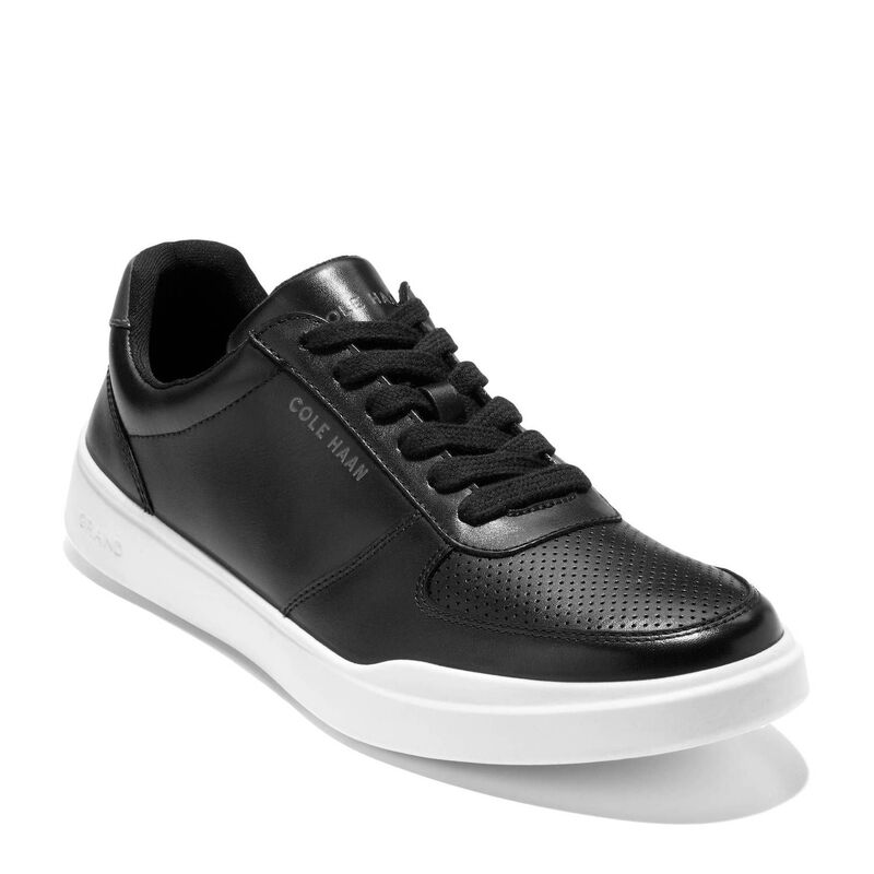 コールハーン メンズ シューズ スニーカー Cole Haan Grand PureShot Men's Court Sneakers Black Optic White ホワイト 20,985円