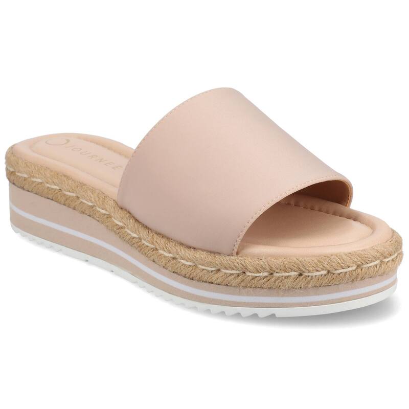 ジャーニー レディース シューズ サンダル Journee Rosey Women's Espadrille Slide Sandals Blush ブラッシュ