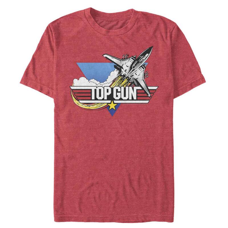 アニメキャラクター メンズ トップス Tシャツ トール グラフィック Licensed Character Big & Tall Top Gun Combat Jet Flyingraphic Tee Red Heather ヘザー