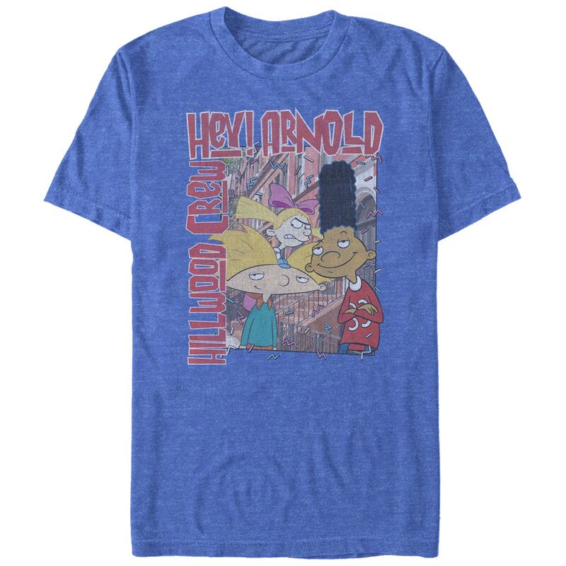 アニメキャラクター メンズ トップス Tシャツ トール グラフィック Licensed Character Big & Tall Hey Arnold Hillwood Cew Graphic Tee Royal Heather ヘザー
