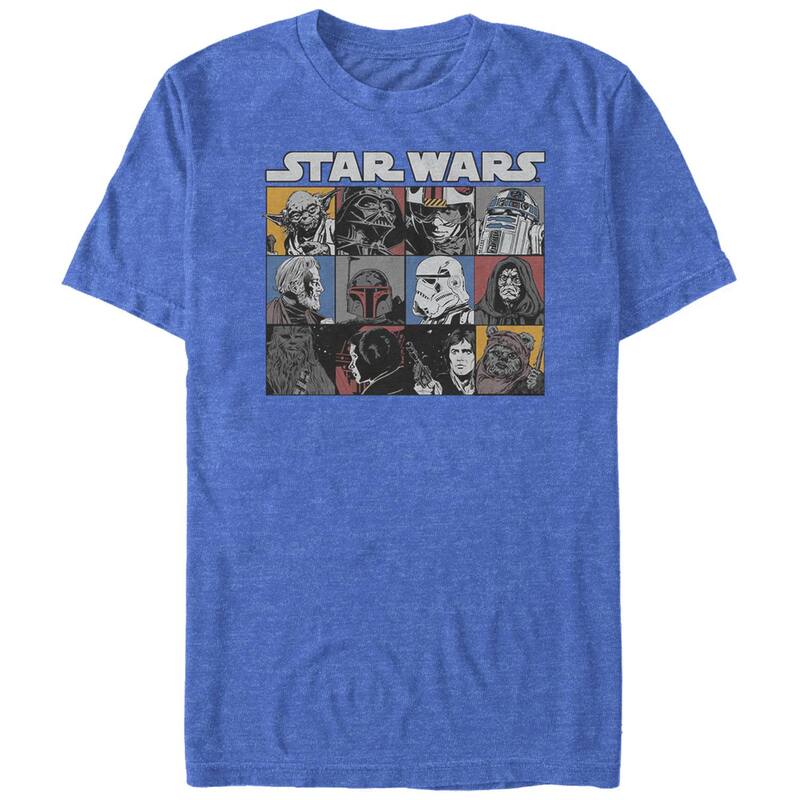 アニメキャラクター メンズ トップス Tシャツ ヴィンテージ トール グラフィック Licensed Character Big & Tall Star Wars Vintage Characters Portraits Graphic Tee Royal Heather ヘザー