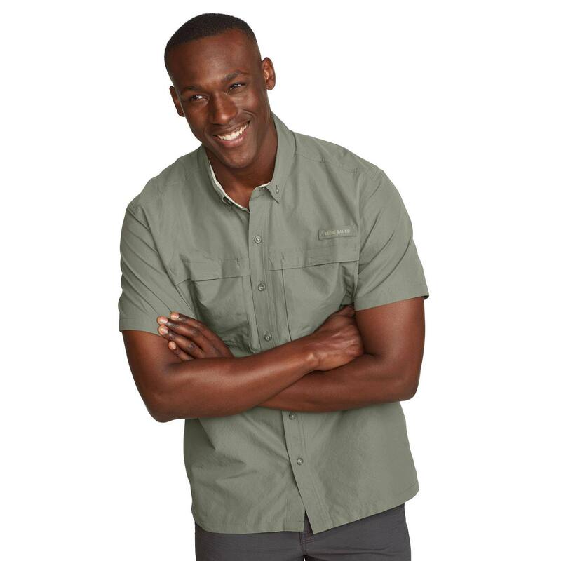 エディー バウアー メンズ トップス Tシャツ Men's Eddie Bauer Short Sleeve Rainieripstop Shirt Sprig