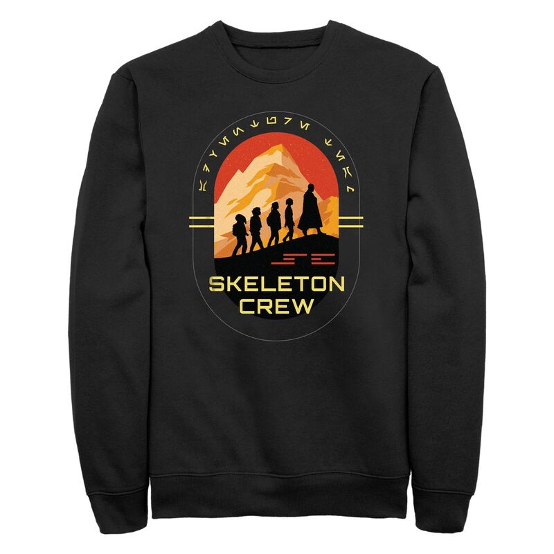 はやりっ子 ウォーズ メンズ トップス ティーシャツ 流汗 フリース Men\u0027star Warskeleton Crewalking Silhouettes Fleece Sweatshirt Black 黒いこと トップス-メンズファッション