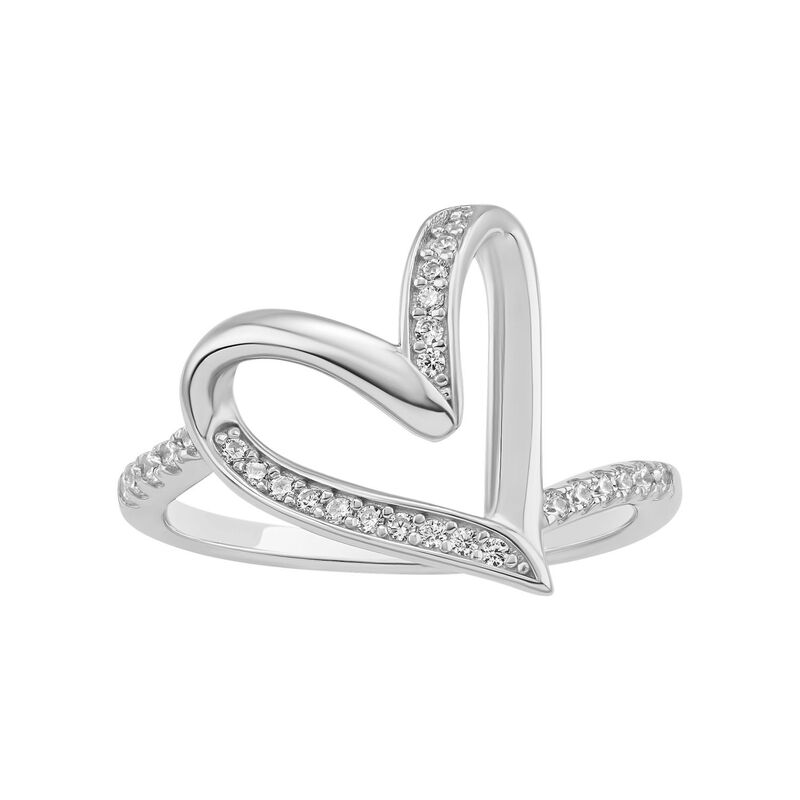 プリムローズ レディース アクセサリー リング PRIMROSE Sterling Silver Polished Cubic Zirconia Twist Heart Ring Sterling シルバー 16,316円