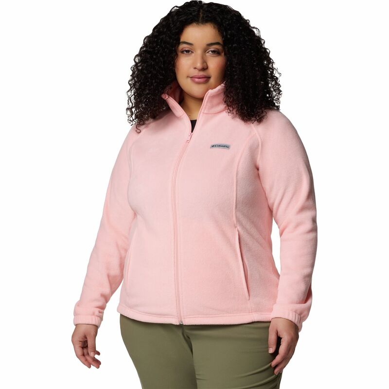 コロンビア レディース アウター ジャケット・ブルゾン プラスサイズ フリース Plusize Columbia Benton Springs Full-Zip Fleece Jacket Pink Sand ピンク