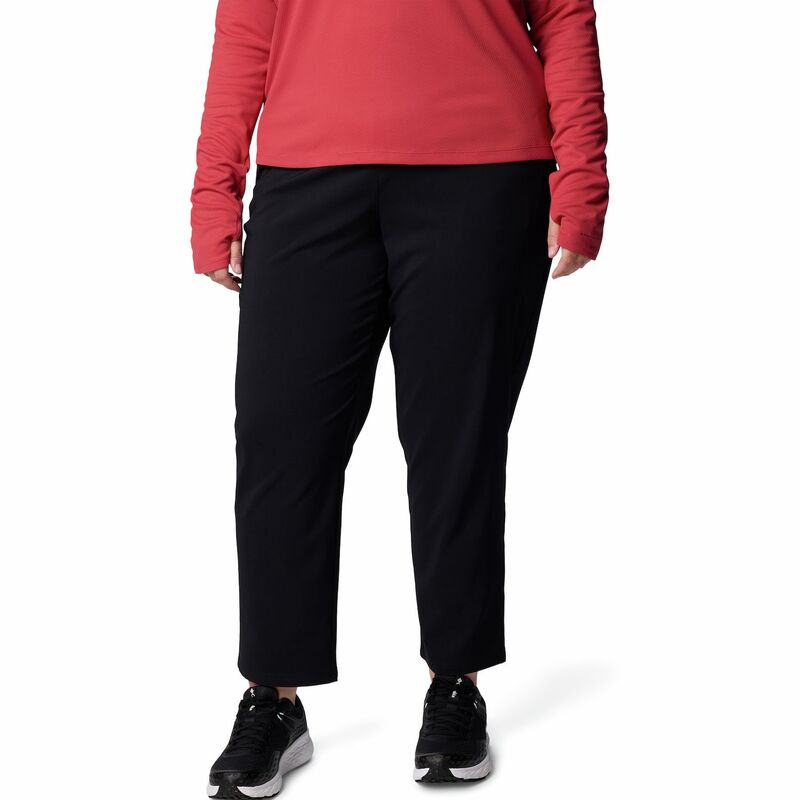 コロンビア レディース ボトムス 心地好いズボン下 つけ加える大きさ Plusize Columbiall Seasons Pull-On Pants Black 黒いこと