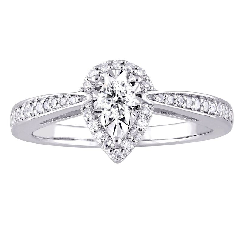 ステラ グレース レディース アクセサリー リング Stella Grace Sterling Silver 1/3 Carat.W. Diamond Engagement Ring Sterling シルバー
