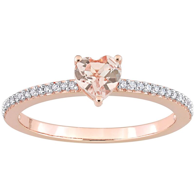 ステラ グレース レディース アクセサリー リング Stella Grace 10k Rose Gold Morganite & Diamond Accent Heart Promise Ring 10k Rose Gold ゴールド 66,440円