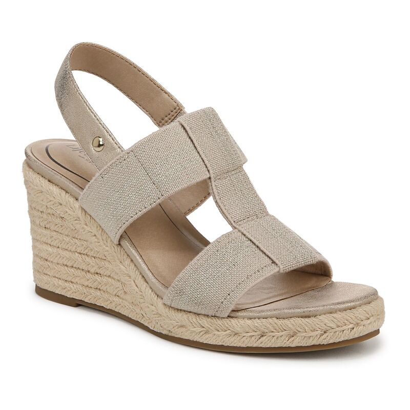 ライフストライド レディース シューズ サンダル トール LifeStride Tallulah Women's Espadrille Wedge Sandals Gold Faux Leather ゴールド