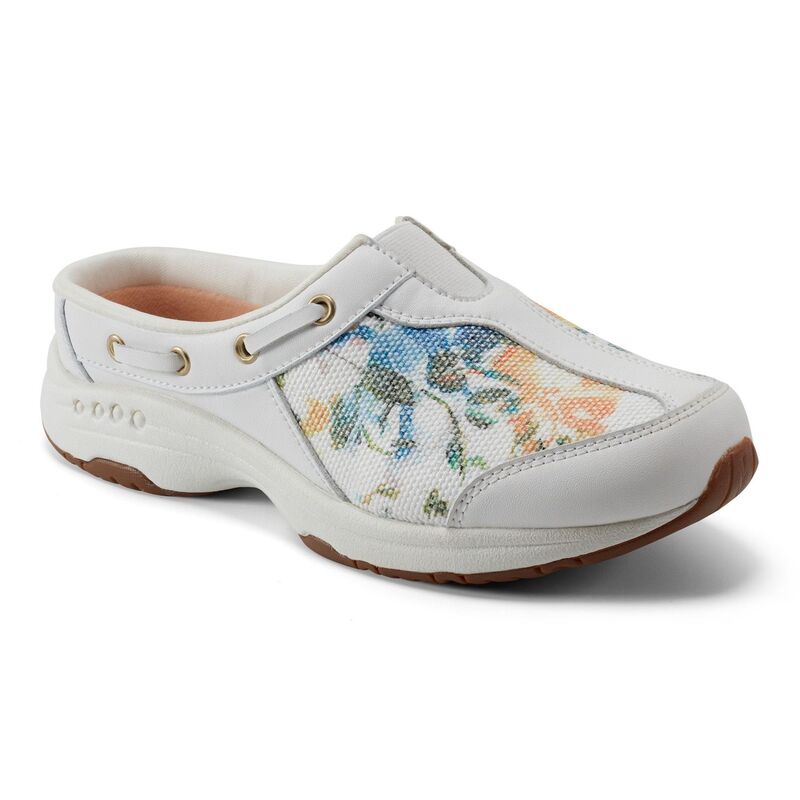 イージースピリット レディース シューズ スニーカー Easy Spiritravelknot Women Mules White Watercolor Multi ホワイト