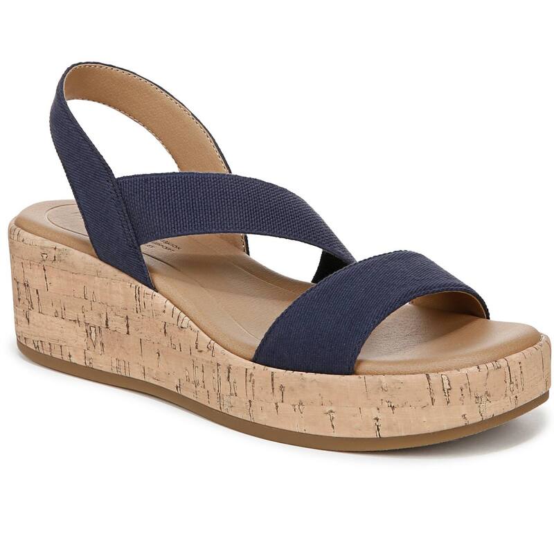 ライフストライド レディース シューズ サンダル LifeStride Odette Women'strappy Wedge Sandals Lux Navy ネイビー