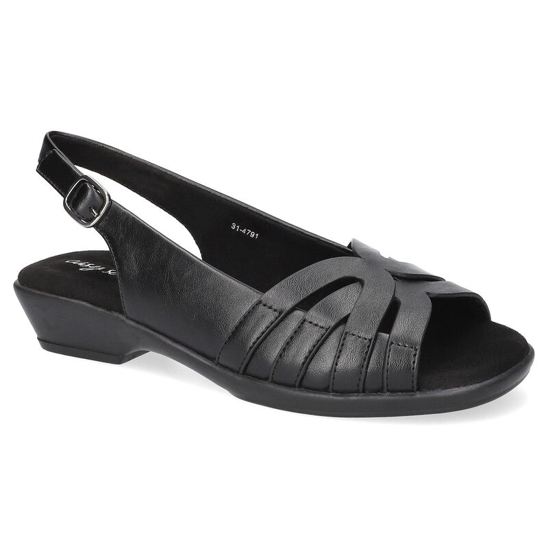 イージーストリート レディース シューズ サンダル Easy Street Jovita Women's Comfort Slingback Sandals Black ブラック