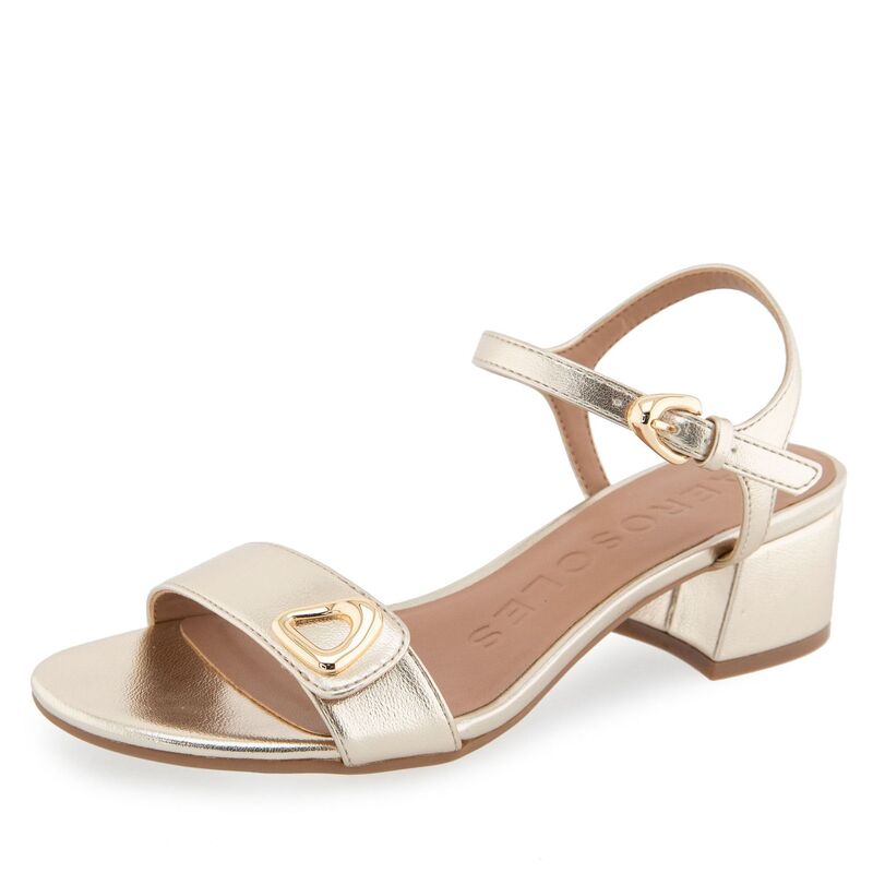 エアロソールズ レディース シューズ パンプス サンダル ヒール Aerosoles Cairo Women's Block Heel Sandals Gold Metallic ゴールド