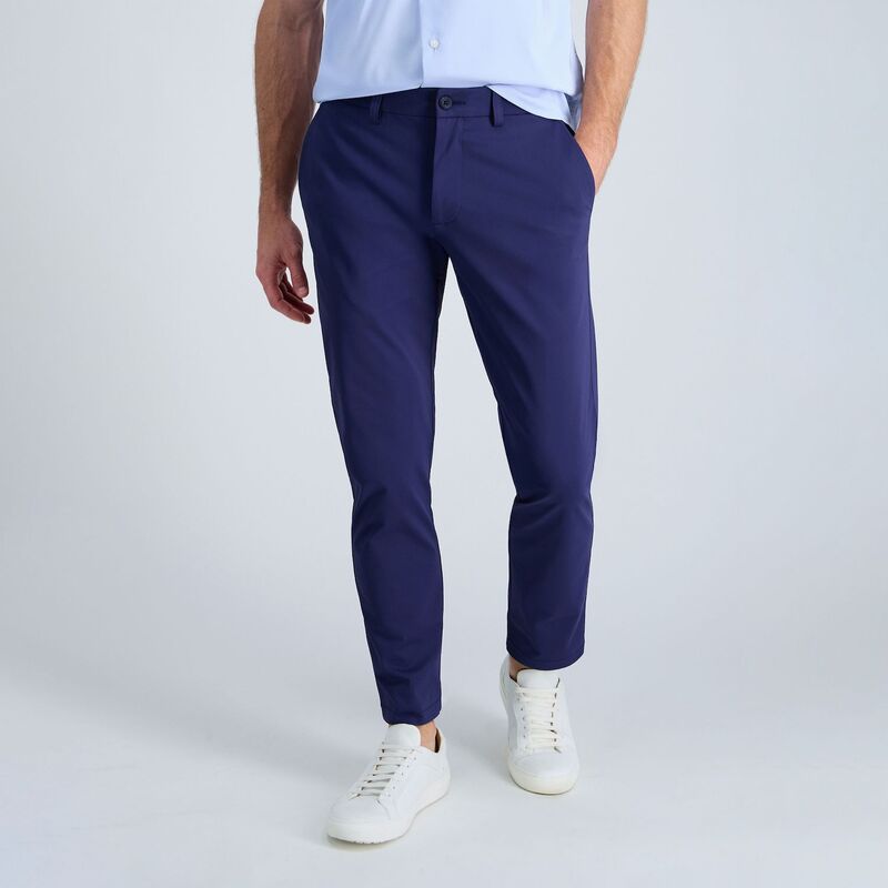ハガー メンズ ボトムス カジュアルパンツ Men's Haggar Sportravel Performance Straight Fit Flat Front Pants Navy ネイビー|ReVida 店