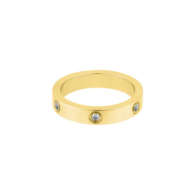 【送料無料】 アドニア レディース リング アクセサリー Adornia Tarnish Resistant Cubic Zirconia Pave Eternity Band Ring Gold Tone｜ReVida 店