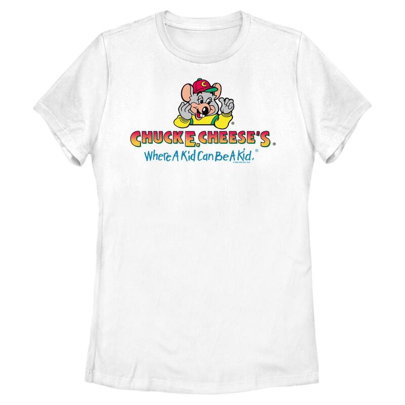 アニメキャラクター レディース トップス Tシャツ グラフィック Licensed Character Juniors' Chuck E. Cheese's Where A Kid Can Be A Kid Graphic Tee White ホワイト 6,021円