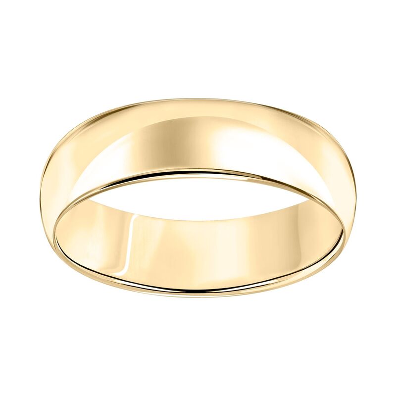 アンブランデッド レディース アクセサリー リング Womens Unbranded 10KT WHITE GOLD 6MM LOW DOME BAND Yellow イエロー