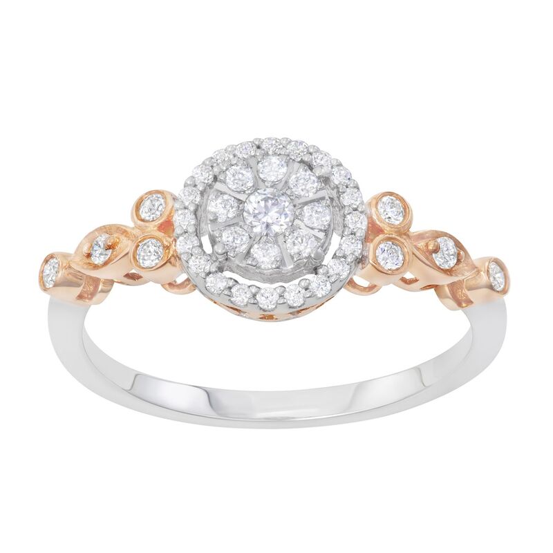 アンブランデッド レディース アクセサリー リング Unbranded Two Tone 10k Gold 1/3 Carat.W. Diamond Halo Ring 10k Two Tone ゴールド 91,740円