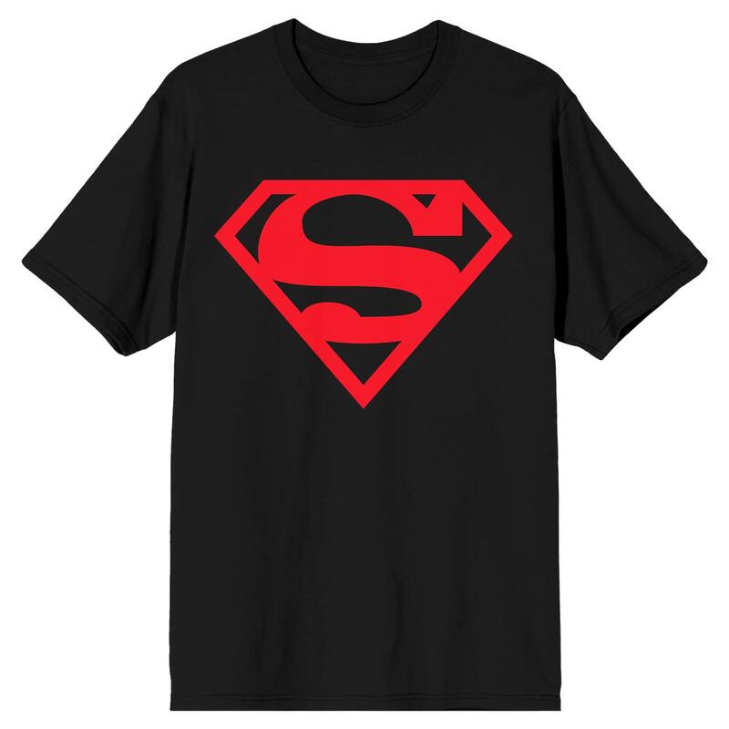 アニメ文字記号 メンズ トップス プルオーバー ロゴタイプ Licensed Character Men\u0027superman Superboy Logo Tee Black 黒いこと