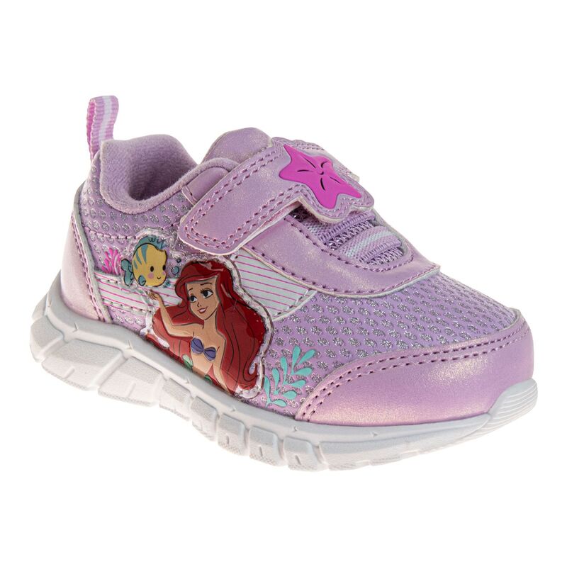 【送料無料】 ライセンス キャラクター レディース スニーカー シューズ Disney's The Little Mermaid Infant & Toddler Girls' Hook and Loop Sneakers Pink画像