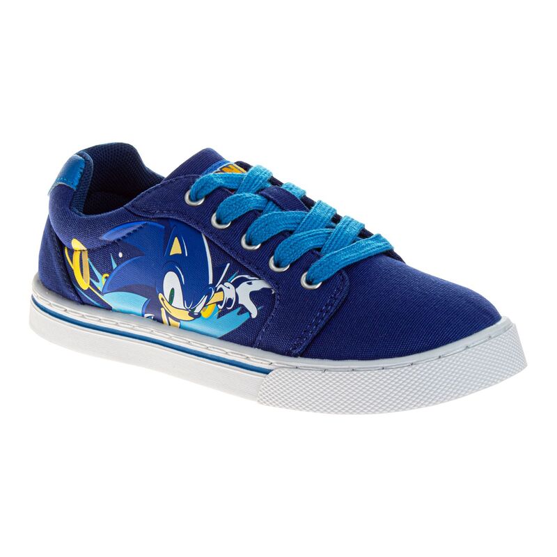 アニメキャラクター レディース シューズ スニーカー ヴィンテージ レース Licensed Character Sonic Thedgehog Lace Up Low-Top Vintage Casual Boys' Canvasneakers Blue ブルー