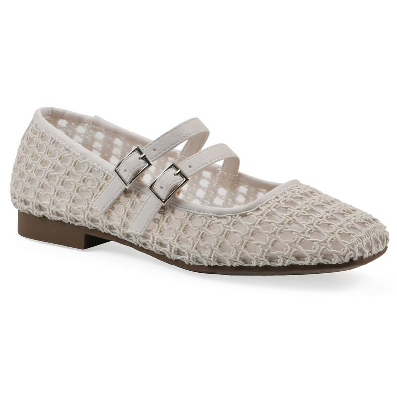 クリフバイホワイトマウンテン レディース シューズ サンダル Cliffs by White Mountain Besnik Women\u0027s Mary Jane Flats Ecru Fabric エクリュ レディース靴-サンダル-コンフォートサンダル
