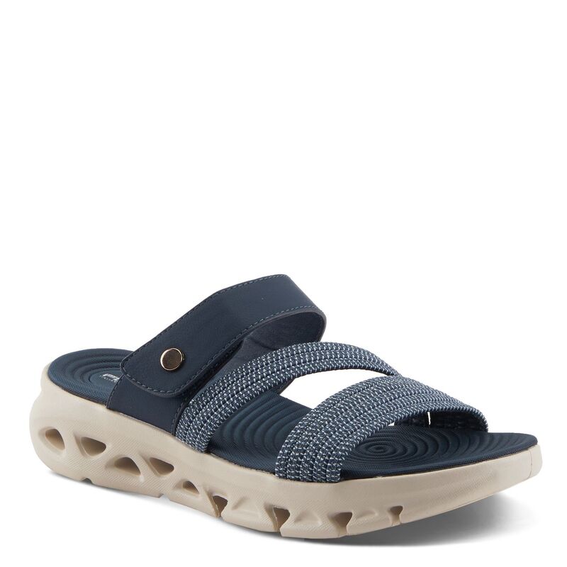 フレクサス レディース シューズ サンダル Flexus by Spring Step Galvanesa Women'slide Sandals Navy ネイビー