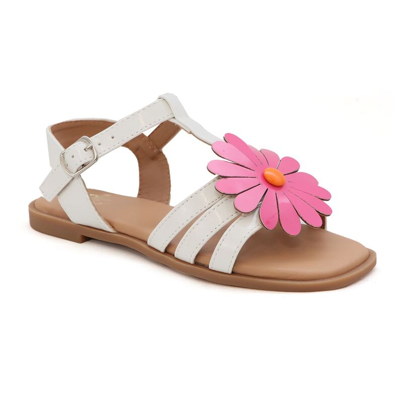 ヨキ レディース シューズ サンダル Yoki Pamela Flat Flower Strappy Girls' Upper Sandals White ホワイト|ReVida 店