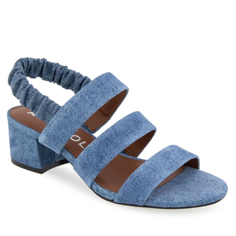エアロソールズ レディース シューズ サンダル ヒール Aerosoles Clarissa Women's Block-Heeled Slingback Sandals Denim Su デニム