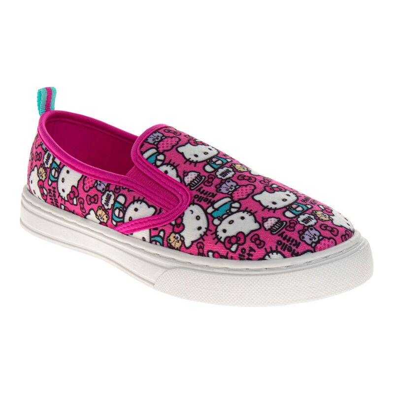 アニメ人となり レディース シューズ スニーカー Licensed Character Hello Kitty Girls\u0027 Slip-On Canvasneakers Pink サクラ色 靴-レディース靴-スニーカー