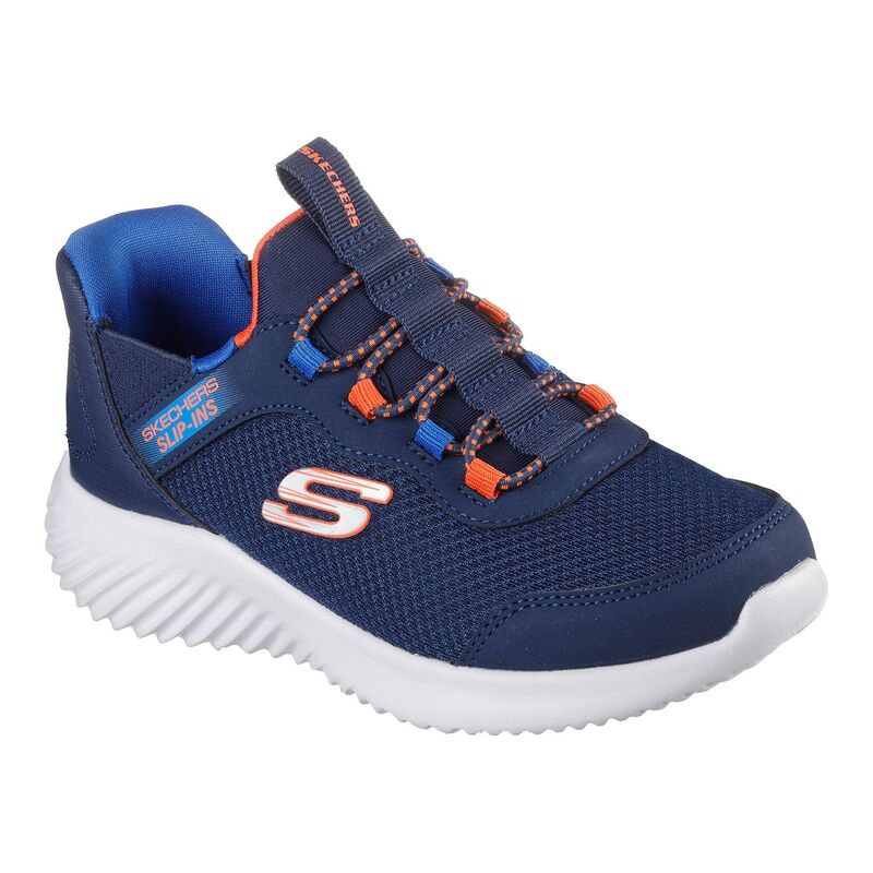 スケッチャーズ レディース シューズ スニーカー Skechers Hands Free Slip-ins Bounder Boys' Shoes Navy Blue ネイビー