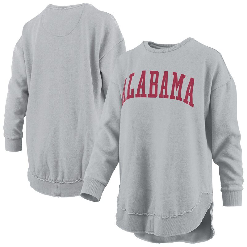 プレスボックス レディース トップス Tシャツ ヴィンテージ スウェット フリース Women's Pressbox Gray Alabama Crimson Tide Melange Poncho Vintage Fleece Long Sleeve Pullover Sweatshirt Ala Grey グレー 14,896円