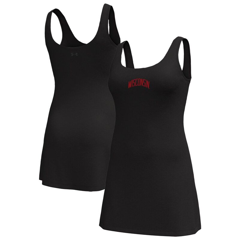 アンダーアーマー レディース トップス ワンピース Women's Under Armour Black Wisconsin Badgers Gameday Motion Active Dress Wis Black ブラック