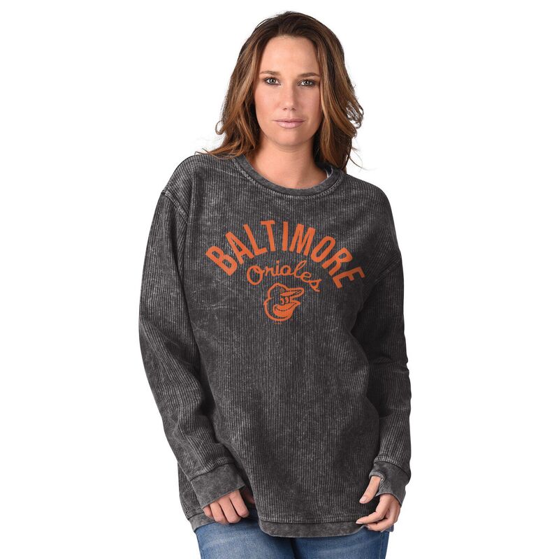ジースリー フォーハー バイ カール バンクス レディース トップス Tシャツ スウェット Women's G-III 4Her by Carl Banks Black Baltimore Orioles Comfy Cord Pullover Sweatshirt Orl Black ブラック