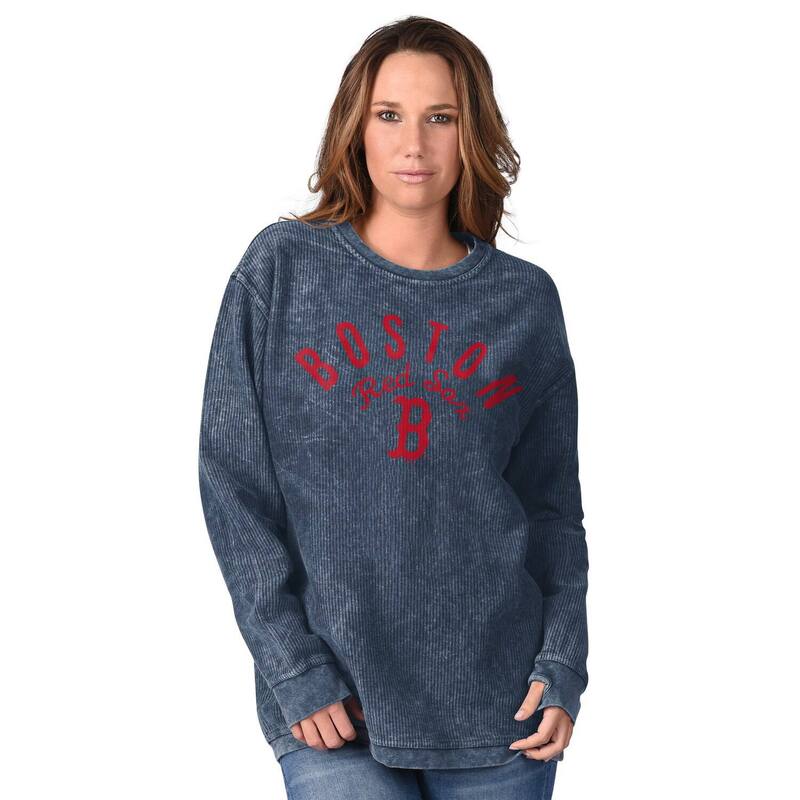 ジースリー フォーハー バイ カール バンクス レディース トップス Tシャツ スウェット Women's G-III 4Her by Carl Banks Navy Boston Red Sox Comfy Cord Pullover Sweatshirt Rsx Navy ネイビー