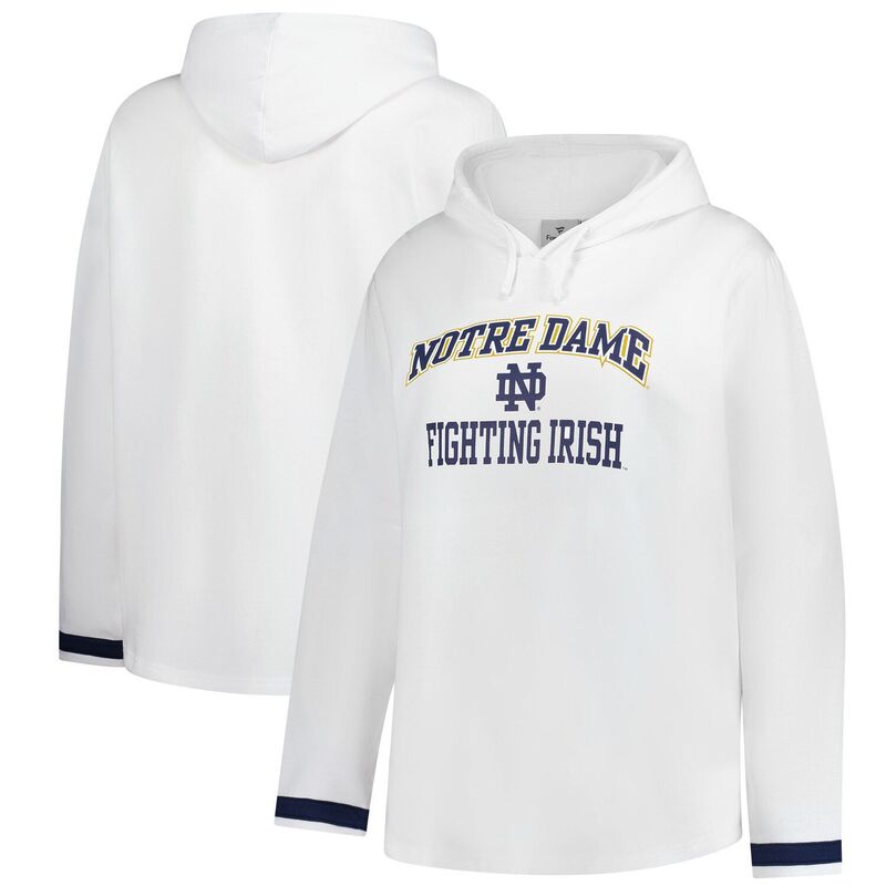 ファナティクス レディース トップス Tシャツ プラスサイズ パーカー Women's Fanatics White Notre Dame Fighting Irish Plusize Pullover Hoodie Ntd White ホワイト