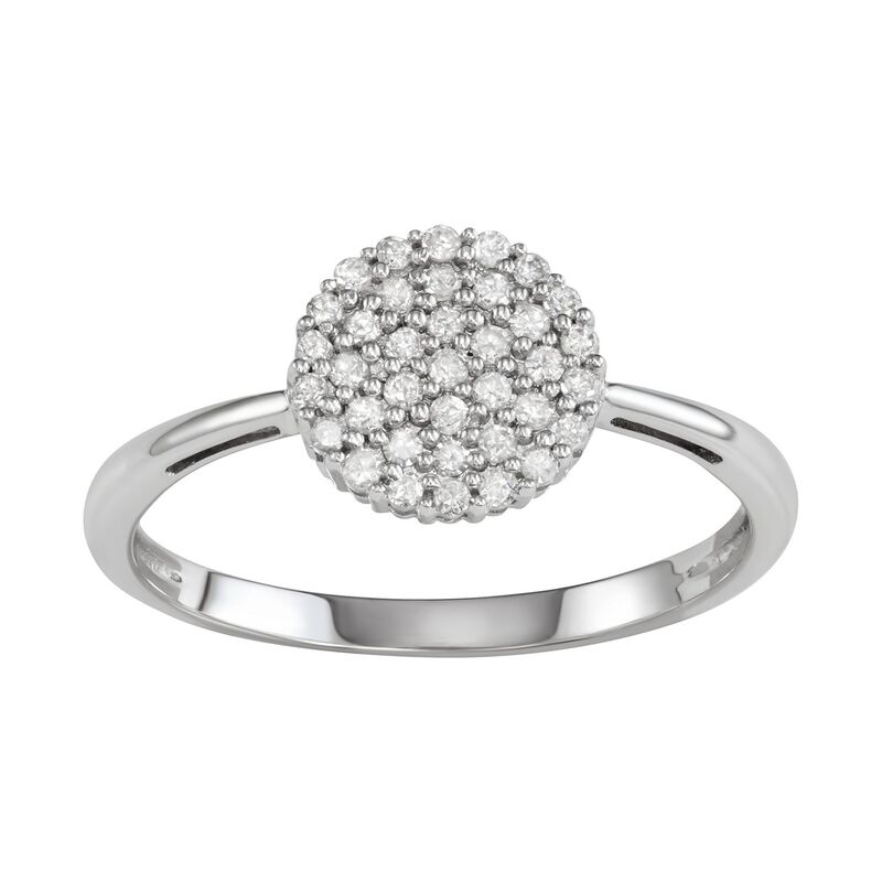 アンブランデッド レディース アクセサリー リング Unbranded 10k White Gold 1/5 Carat.W. Diamond Cluster Engagement Ring 10k Whgold ホワイト