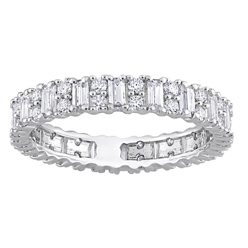ステラ グレース レディース アクセサリー リング Stella Grace Sterling Silver 1 5/8 Carat.W Lab-Created Moissaniteternity Wedding Ring Sterling シルバー|ReVida 店